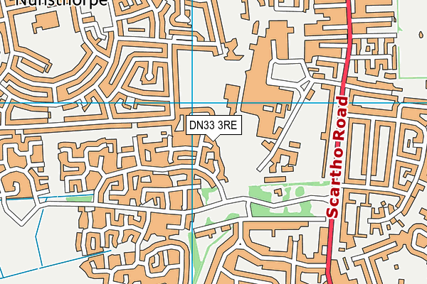 DN33 3RE map - OS VectorMap District (Ordnance Survey)