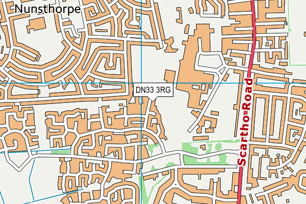 DN33 3RG map - OS VectorMap District (Ordnance Survey)