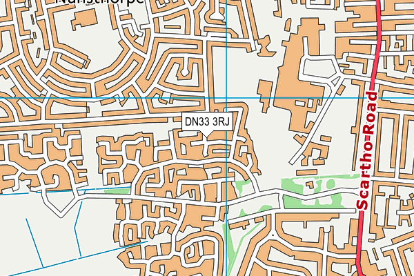 DN33 3RJ map - OS VectorMap District (Ordnance Survey)