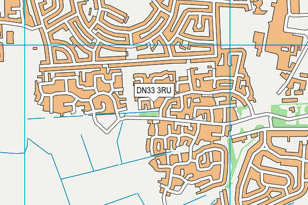 DN33 3RU map - OS VectorMap District (Ordnance Survey)
