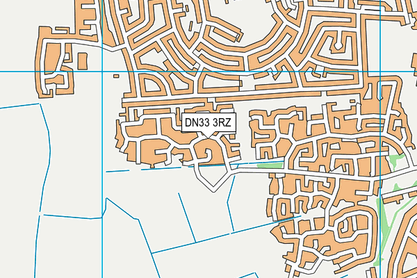 DN33 3RZ map - OS VectorMap District (Ordnance Survey)