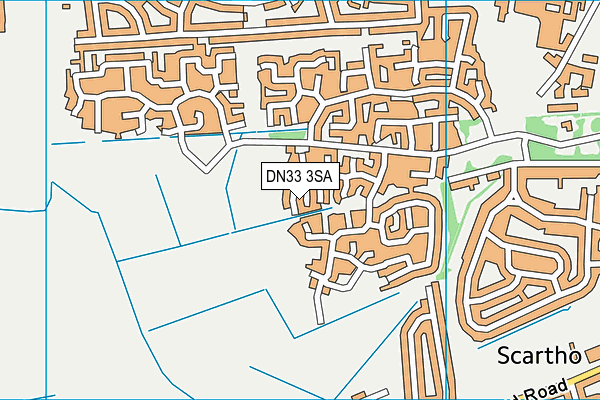 DN33 3SA map - OS VectorMap District (Ordnance Survey)