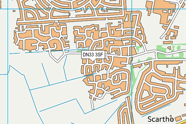 DN33 3SF map - OS VectorMap District (Ordnance Survey)