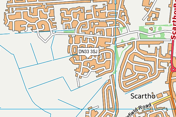 DN33 3SJ map - OS VectorMap District (Ordnance Survey)
