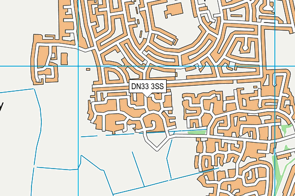 DN33 3SS map - OS VectorMap District (Ordnance Survey)