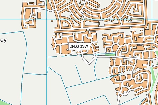 DN33 3SW map - OS VectorMap District (Ordnance Survey)