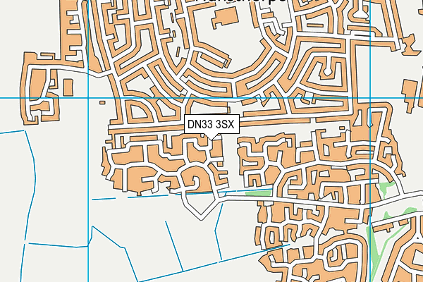 DN33 3SX map - OS VectorMap District (Ordnance Survey)