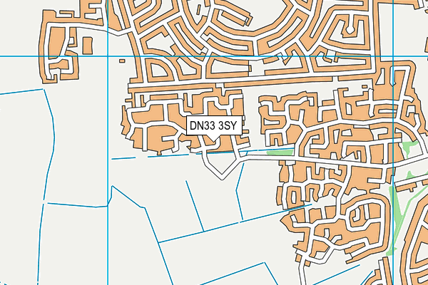 DN33 3SY map - OS VectorMap District (Ordnance Survey)