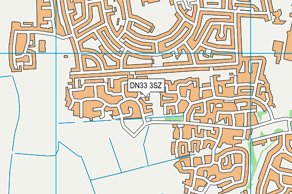 DN33 3SZ map - OS VectorMap District (Ordnance Survey)