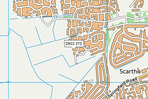 DN33 3TD map - OS VectorMap District (Ordnance Survey)