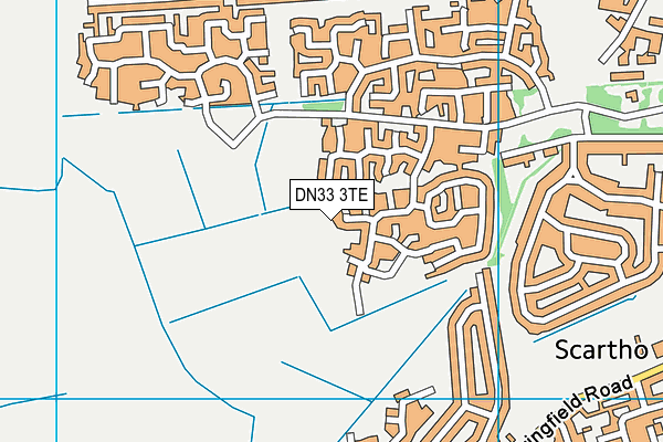 DN33 3TE map - OS VectorMap District (Ordnance Survey)