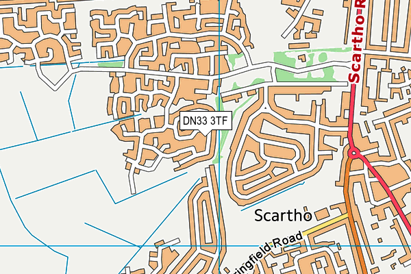 DN33 3TF map - OS VectorMap District (Ordnance Survey)