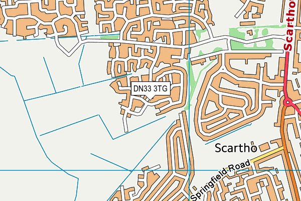 DN33 3TG map - OS VectorMap District (Ordnance Survey)