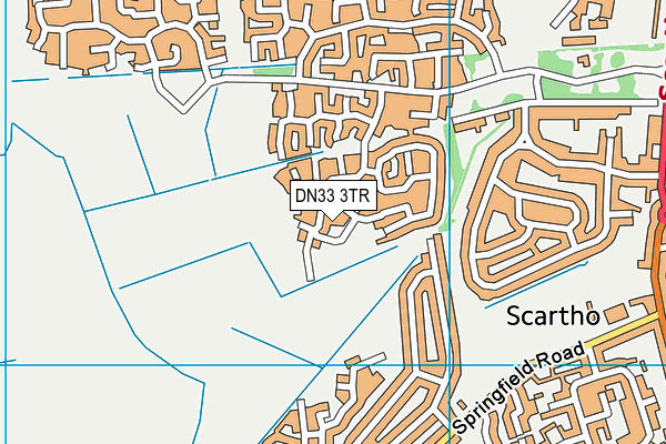 DN33 3TR map - OS VectorMap District (Ordnance Survey)