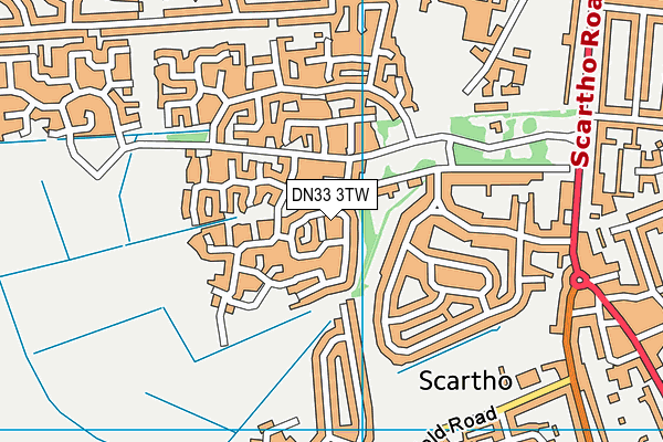 DN33 3TW map - OS VectorMap District (Ordnance Survey)
