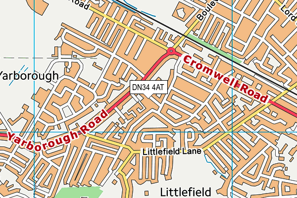 DN34 4AT map - OS VectorMap District (Ordnance Survey)