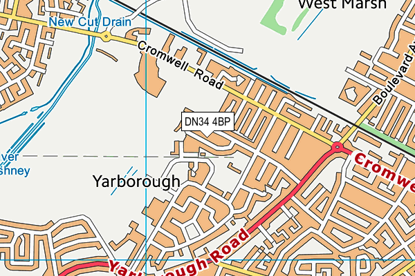 DN34 4BP map - OS VectorMap District (Ordnance Survey)
