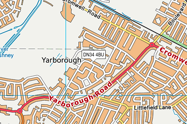 DN34 4BU map - OS VectorMap District (Ordnance Survey)