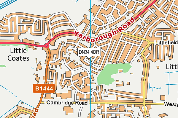DN34 4DR map - OS VectorMap District (Ordnance Survey)