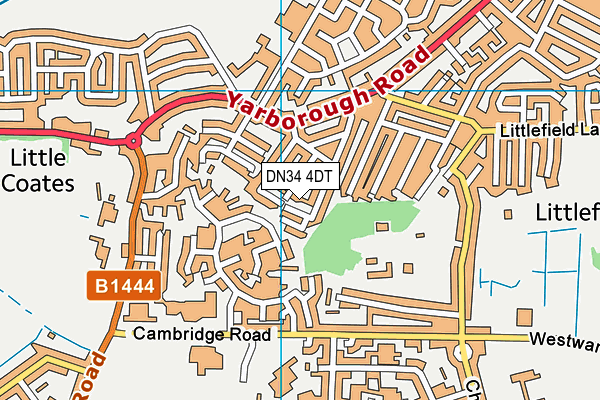 DN34 4DT map - OS VectorMap District (Ordnance Survey)