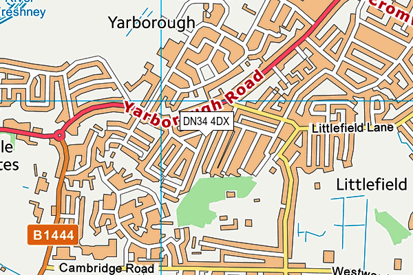 DN34 4DX map - OS VectorMap District (Ordnance Survey)