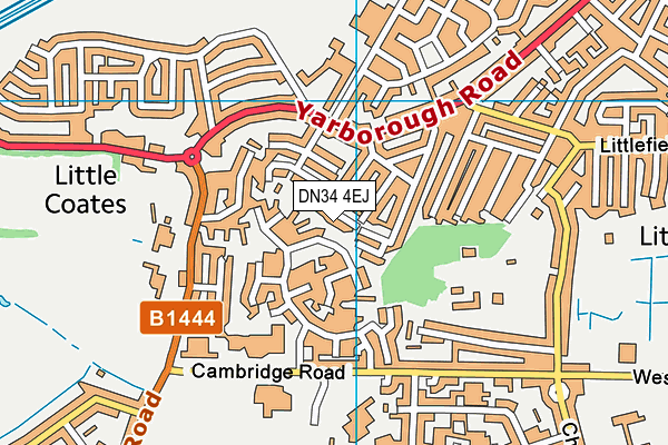 DN34 4EJ map - OS VectorMap District (Ordnance Survey)