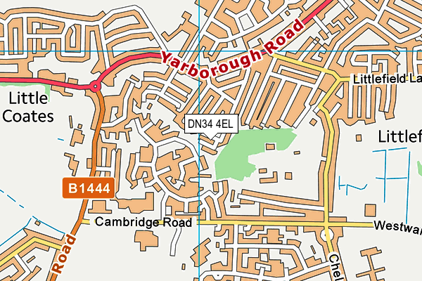 DN34 4EL map - OS VectorMap District (Ordnance Survey)