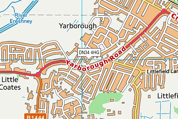 DN34 4HG map - OS VectorMap District (Ordnance Survey)