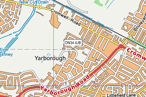 DN34 4JB map - OS VectorMap District (Ordnance Survey)