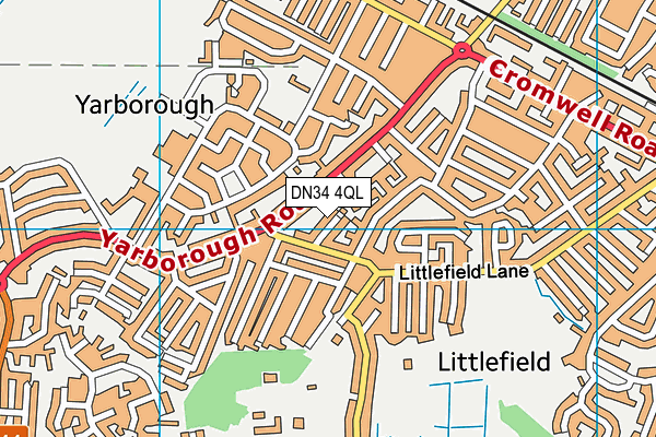 DN34 4QL map - OS VectorMap District (Ordnance Survey)