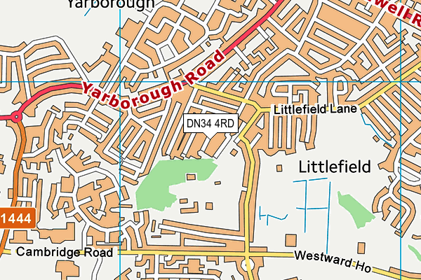 DN34 4RD map - OS VectorMap District (Ordnance Survey)