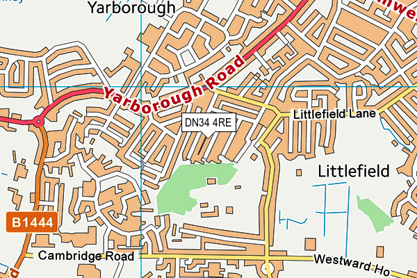 DN34 4RE map - OS VectorMap District (Ordnance Survey)