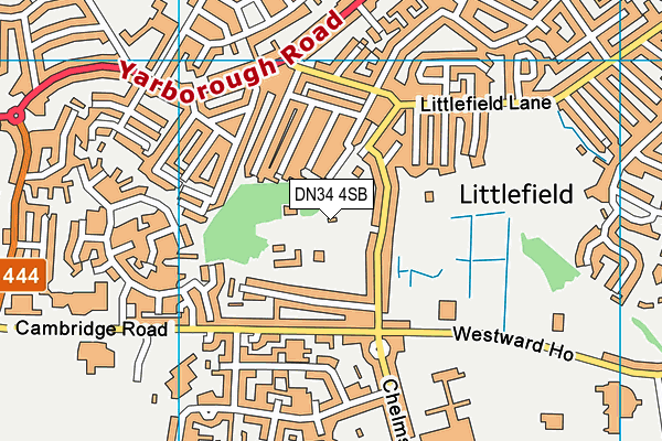 DN34 4SB map - OS VectorMap District (Ordnance Survey)