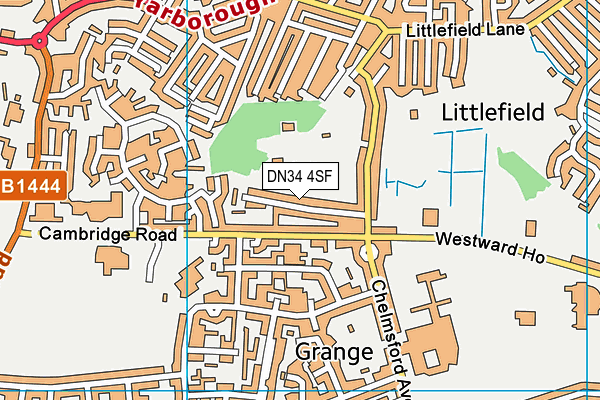 DN34 4SF map - OS VectorMap District (Ordnance Survey)