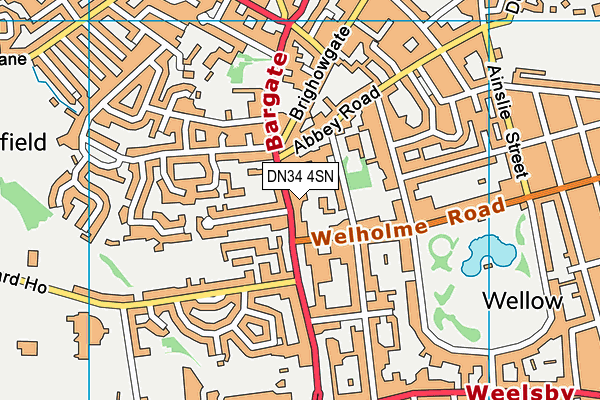 DN34 4SN map - OS VectorMap District (Ordnance Survey)