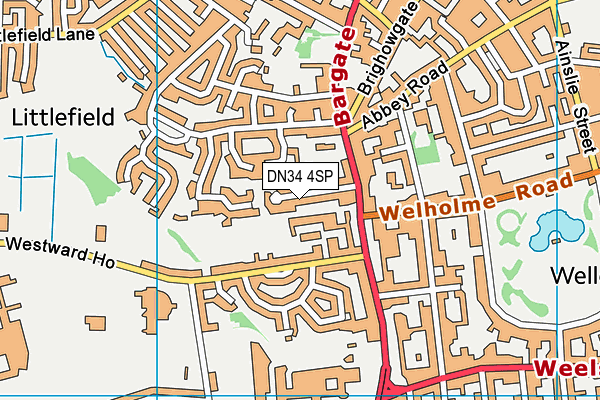 DN34 4SP map - OS VectorMap District (Ordnance Survey)