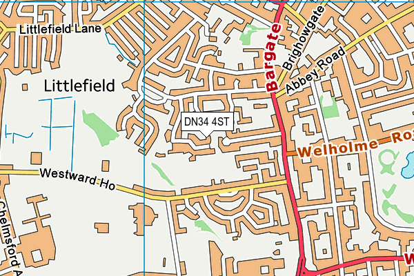 DN34 4ST map - OS VectorMap District (Ordnance Survey)