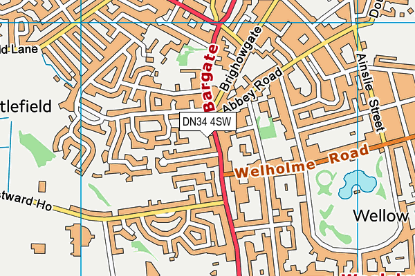 DN34 4SW map - OS VectorMap District (Ordnance Survey)
