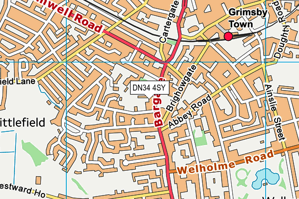 St James' School Grimsby map (DN34 4SY) - OS VectorMap District (Ordnance Survey)