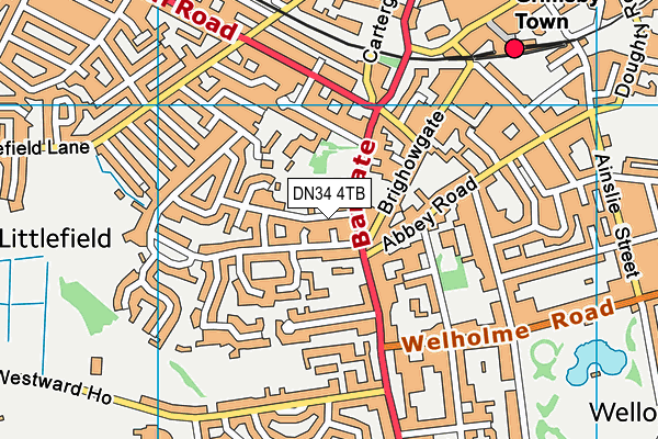 DN34 4TB map - OS VectorMap District (Ordnance Survey)