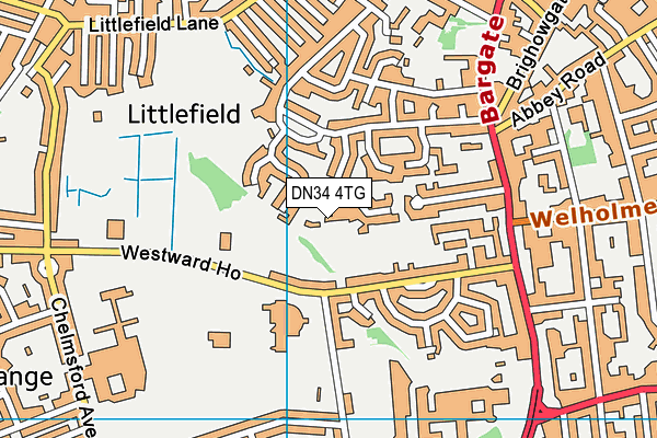 DN34 4TG map - OS VectorMap District (Ordnance Survey)