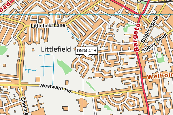 DN34 4TH map - OS VectorMap District (Ordnance Survey)