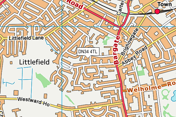 DN34 4TL map - OS VectorMap District (Ordnance Survey)