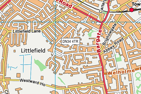 DN34 4TR map - OS VectorMap District (Ordnance Survey)