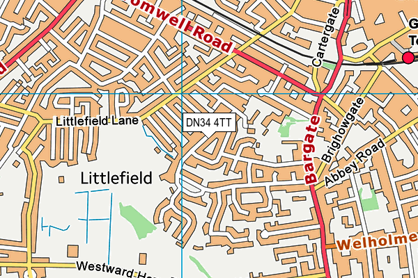 DN34 4TT map - OS VectorMap District (Ordnance Survey)