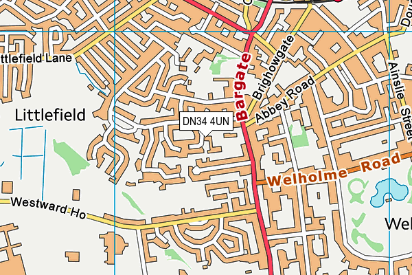 DN34 4UN map - OS VectorMap District (Ordnance Survey)