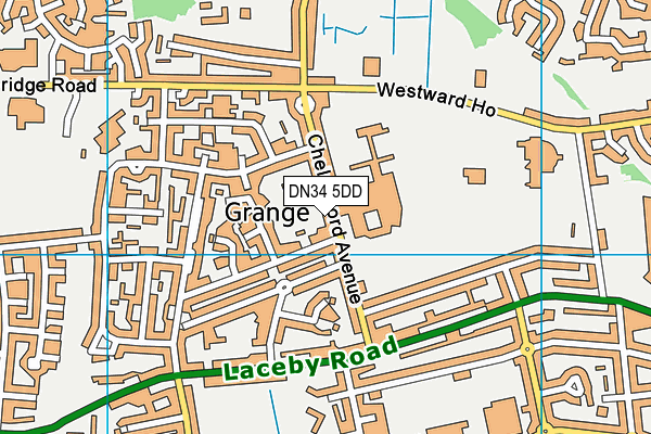 DN34 5DD map - OS VectorMap District (Ordnance Survey)