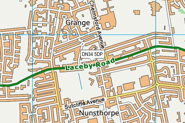 DN34 5DP map - OS VectorMap District (Ordnance Survey)