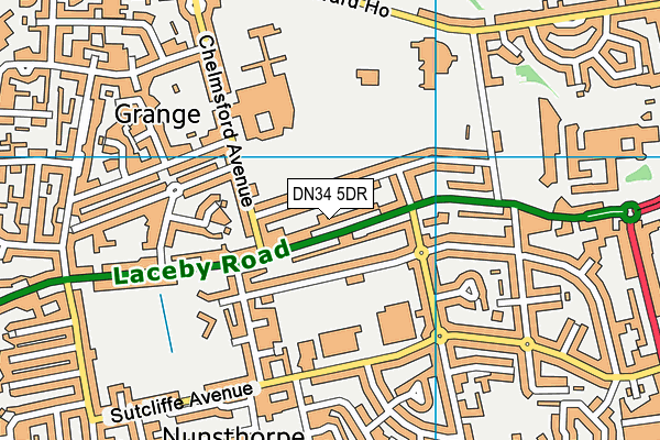 DN34 5DR map - OS VectorMap District (Ordnance Survey)