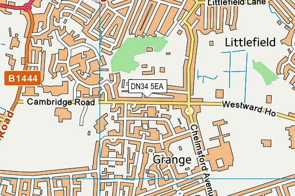 DN34 5EA map - OS VectorMap District (Ordnance Survey)